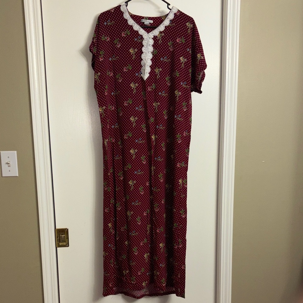 Floral Red Maxi Dress